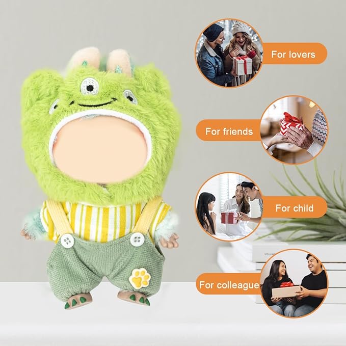 Clothes for 17cm Dolls(NO Doll) Outfit with Accessories Suit Cute Stylish Dress Up Set Three-Eyed Monster