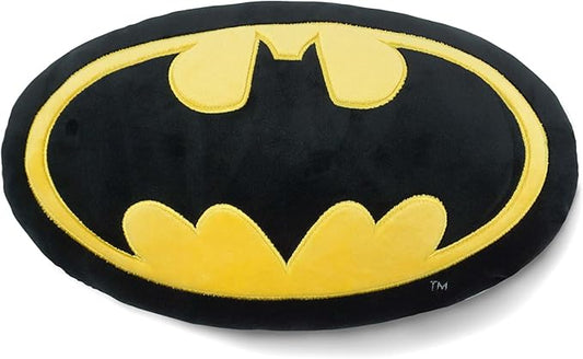 Northwest Batman Classic Logo Cloud Pillow 12" – Superhero Plush Stuffed Toy, Kids & Adults Room Decor, Gift for Batman Fans