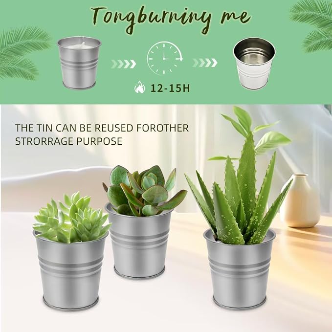Indoor and Outdoor Citronella Candles -100% Natural Soy Wax Candles with Rich Aroma, Suitable for Indoor and Outdoor Use, Home Decoration and Relaxation Moments. (12-Pack)
