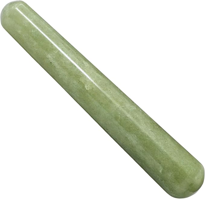 Amazing Gemstone Green Aventurine Crystal Wand Massage Stick - Pelvic Wand Gua Sha for Adults - Crystals and Healing Stones Massage Wands for Adults Gifts (Smooth)