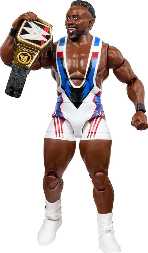 Mattel WWE Elite Collection Action Figure & Accessories, Series #98 Big E 6-inch Collectible with 25 Articulation Points & Swappable Hands