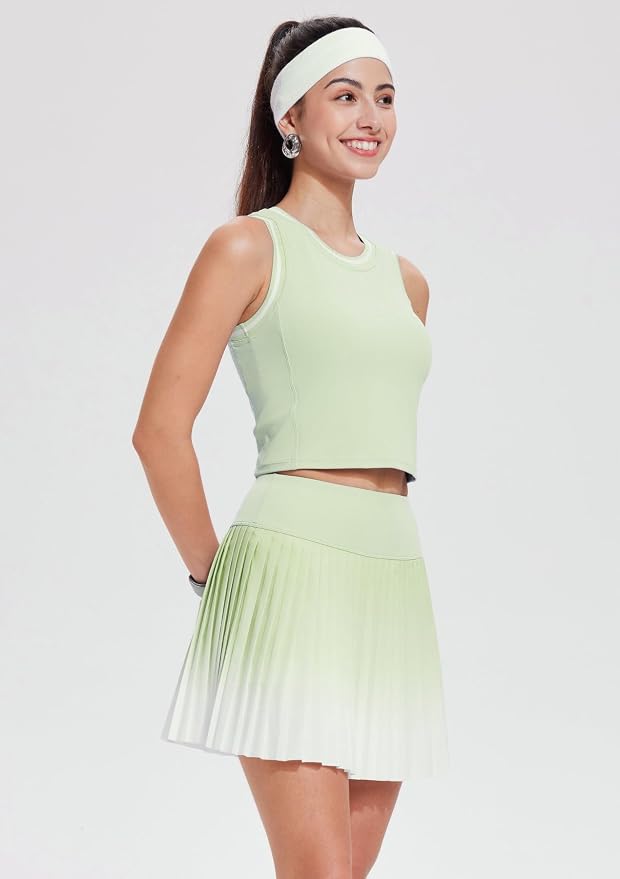 AFZ Women Pleated Tennis Skirt Set Golf Pickleball Outfits Two Pieces Athletic Dress with Built in Shorts