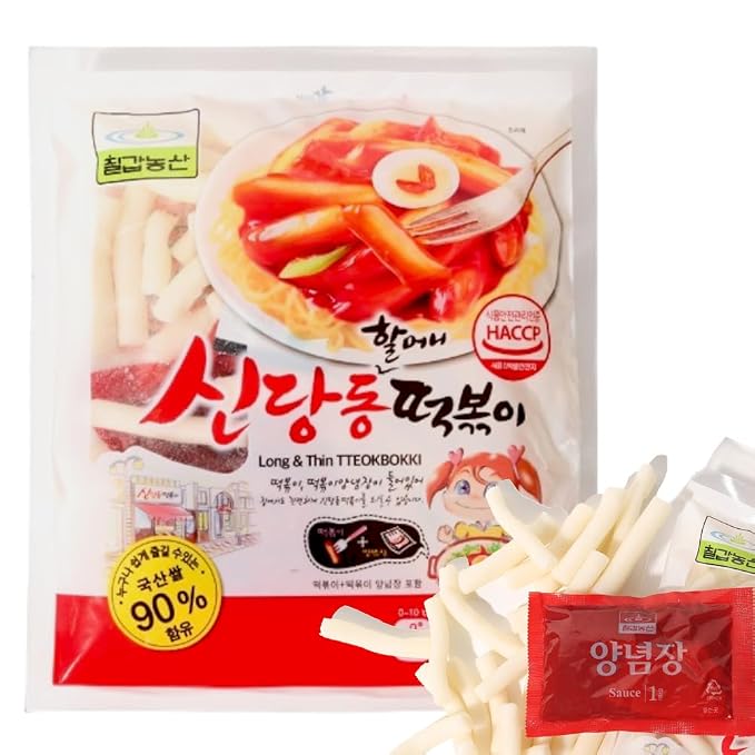 Spicy Korean StyleTteokbokki Korean Rice Cakes Long and Thin Tteokbokki with Sauce 400g