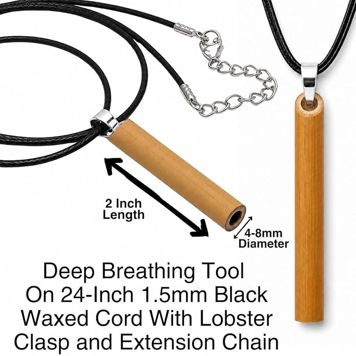 3-Pack Mindful Breathing Straw Necklaces For Natural Anxiety Relief- Yoga Breath Work Jewelry For Meditation And Deep Breathing Calming Exercises