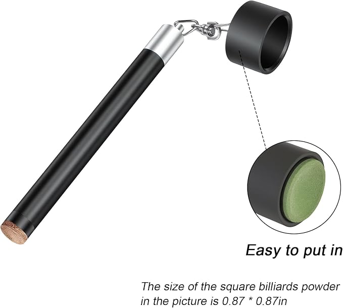 LAKE OF FIRE Pool Cue Chalk Holder – 2-in-1 Billiard Accessory with Pool Chalk Holder & Cue Tip Tool