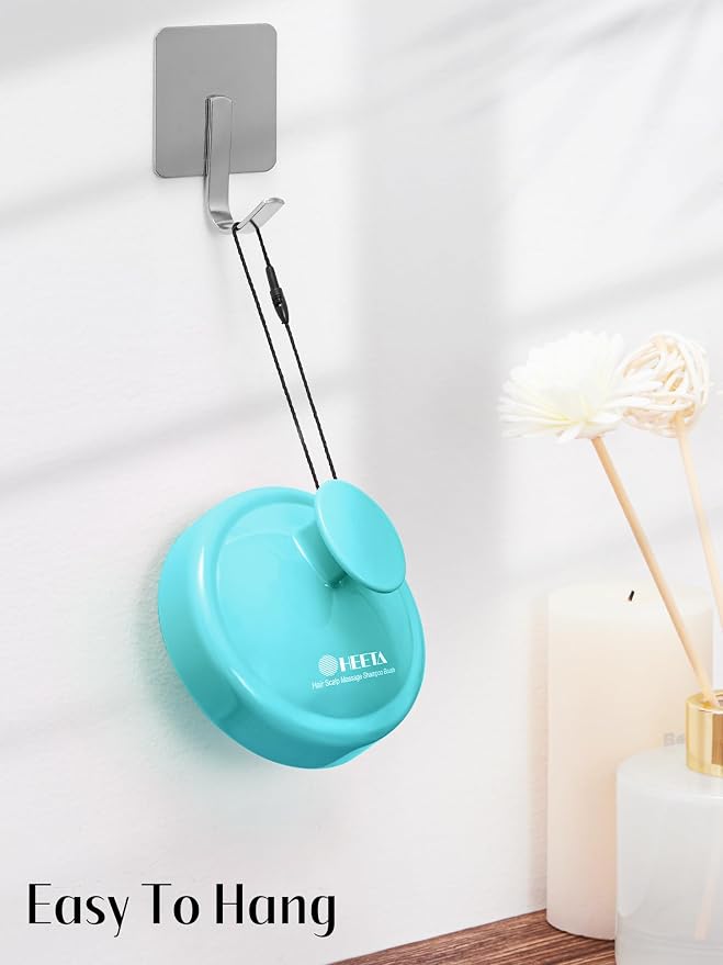 HEETA Scalp Massager Hair Scrubber Shampoo Brush Exfoliator for Hair Growth | 2-In-1 Soft Silicone Bristles, Cleanse Buildup Excess Oil, Reduce Dandruff Hair Loss, Gentle Care On Sensitive Scalp