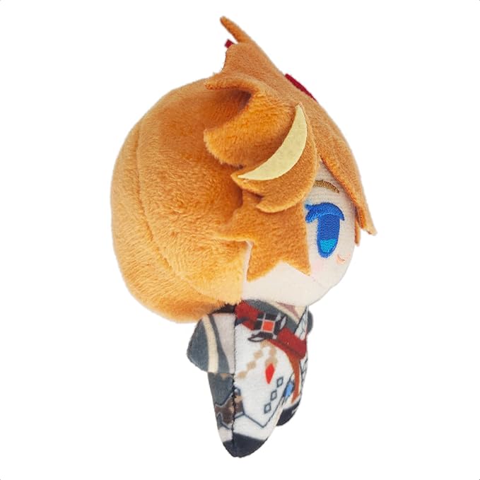 KOOLIYA Small Size Genshin Impact Figure Plush Doll - Tartaglia (4 inch), Keychain Anime Figure Soft Stuffed Gift for Game Fans
