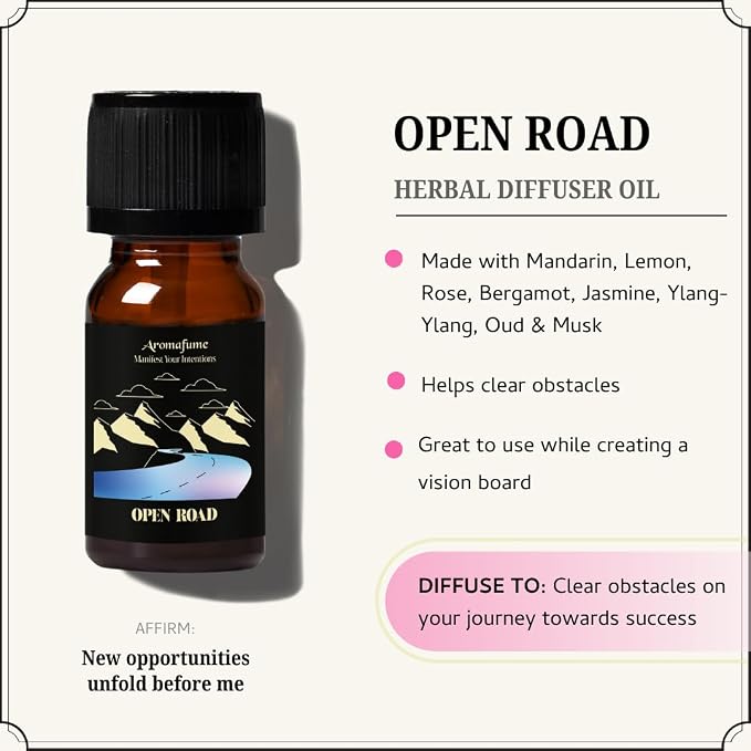 Good Luck, Open Road & Dream Job Oils | 3 x 10 ml | Ideal for Removing Blocks, Creating Opportunities etc | Manifestation & Mindfulness