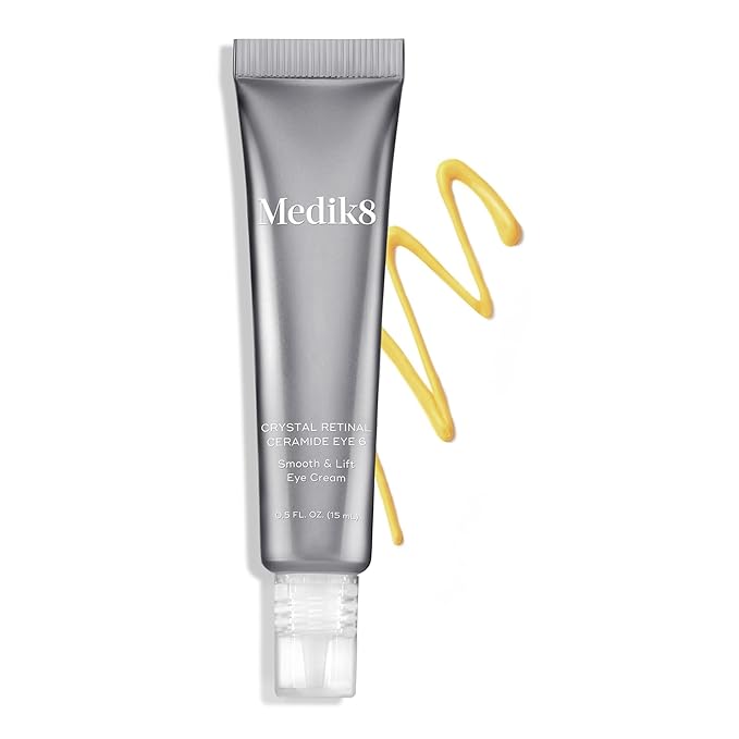Medik8 Crystal Retinal Ceramide Eye 6 -Lifting Eye Cream with Vitamin A - Smoothing Under Eye Cream for Wrinkles and Sensitive Skin - 0.5 oz