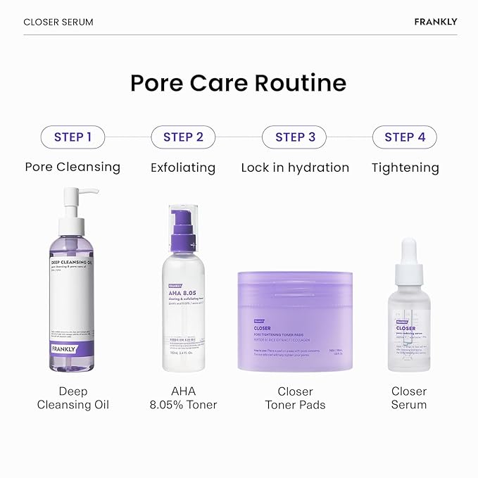 FRANKLY Closer Serum Mega Jumbo | Pore Minimizer Serum | 9 Peptides, Vegan Collagen, Adenosine, PHA | Korean Pore Minimizer for Glass Skin, Anti-Aging, Hydration, Elasticity | 3.38 fl oz
