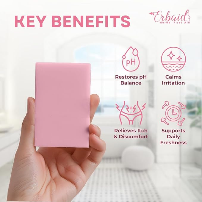 Yoni Soap – pH Balance Feminine Wash for Odor Control & Hydration – Gentle Yet Effective Vaginal Wash for Daily Intimate Hygiene – Natural Cleansing & Moisturizing Vagina Soap for Women, Made in USA