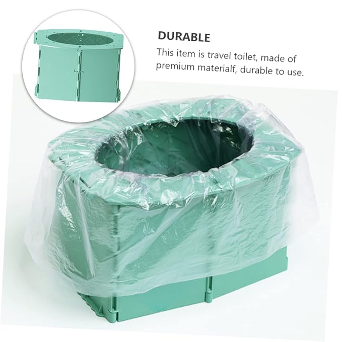 BESPORTBLE 1Pc Portable Folding Toilet Travel Potty Training Seat Foldable Design for Home Car Use Sturdy PP Material in Bright Green for Potty Training