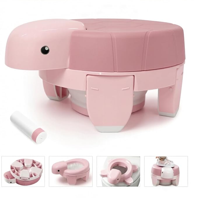Portable Potty Seat ideal for Toddler Travel 3 in 1 Multi use Plastic Foldable Portable Toilet ideal for Kids