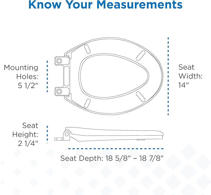 Gerber Elongated Toilet Seat with Cover, Soft Close, No Slam, Quick & Easy Install, Heavy-Duty Plastic, Adjustable Fit for Standard Elongated Toilets, Durable & Fade-Resistant, White G0099213