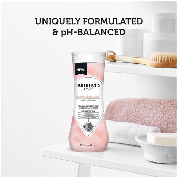 Summer's Eve Essential Botanicals Feminine Wash, Essential Oils and Botanical Extracts, 15 oz