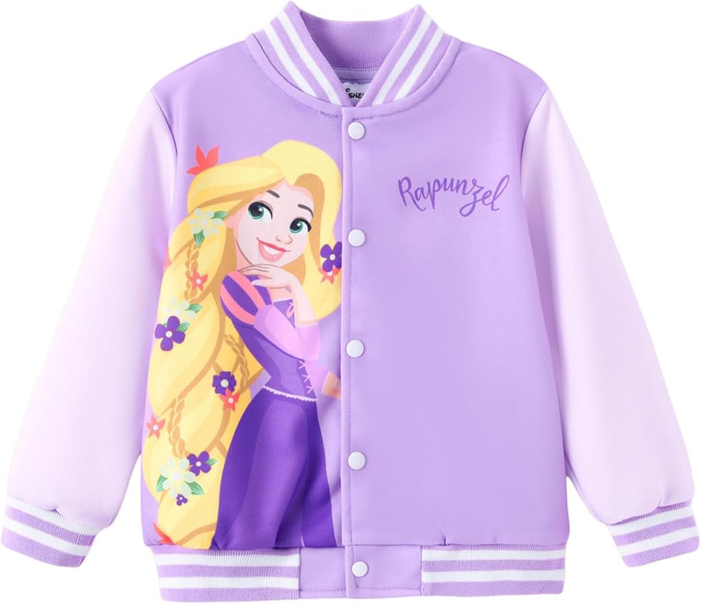 Disney Minnie Mickey Stitch Princess Frozen Marvel Jacket Lightweight Coat Button up Color Block Sweatshirt Sizes 2-14 Years