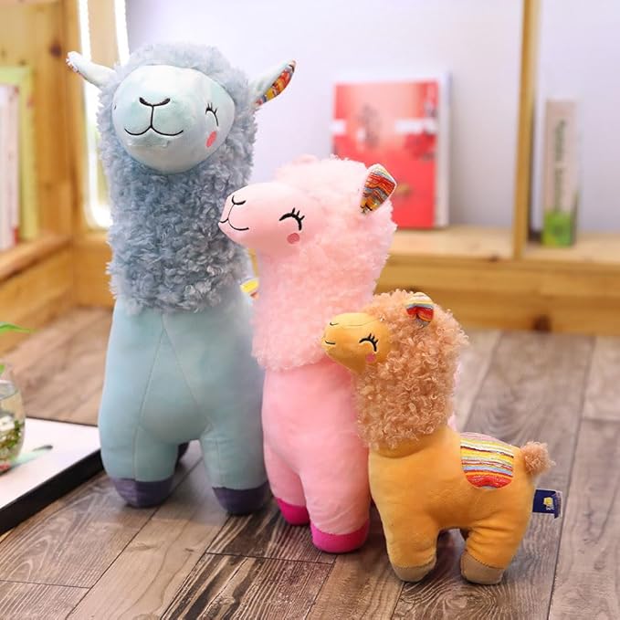 Llama Stuffed Animal Cute Alpaca Plush Toy 10 inch for Girls Boys(Alpaca yinghua Yellow)