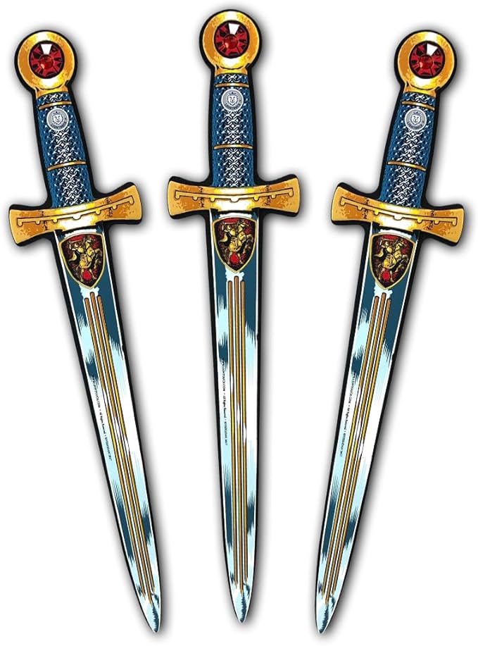 Liontouch - Knight Foam Swords for Boys, 3-Pack – 3-6 Years | Pretend Play Toy for Kids & Toddlers with Medieval Horseback Riding Knight Theme | Safe Weapon Accessory for Boys’ Dress Up & Costumes