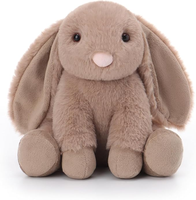 Apricot Lamb Cocoa Brown Bunny Stuffed Animals for Kids, Soft Cute Plush Toys for Baby Girl and Boy, 7.9 Inches