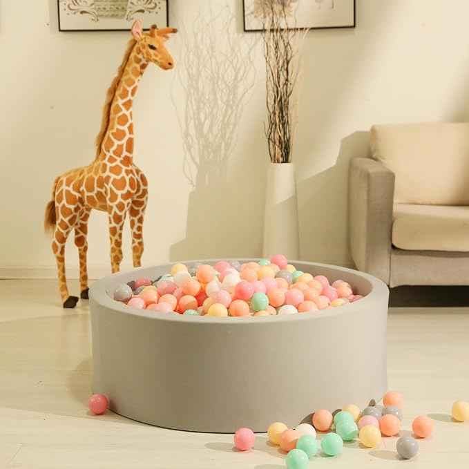 GOGOSO Balls for Ball Pit - Plastic Ball for Toddlers, Baby Kids Ball Pool Decoration 50 100 200 300 500 1000 (6 Colors, 50 Balls)