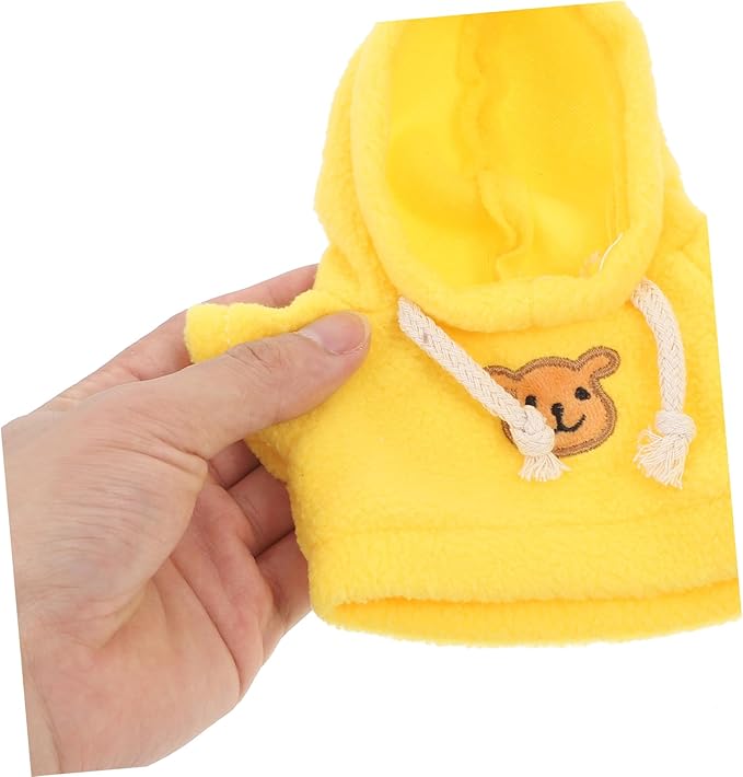 2pcs Small Plush Bear Costume Stuffed Animal Outfit Doll Hooded Sweater Clothes Tee Hoodie Cute Tiny Clothes DIY Toy for 20cm Bears