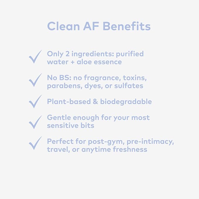 Awkward Essentials Clean AF Personal Hygiene Wipes with Aloe, 30 Count
