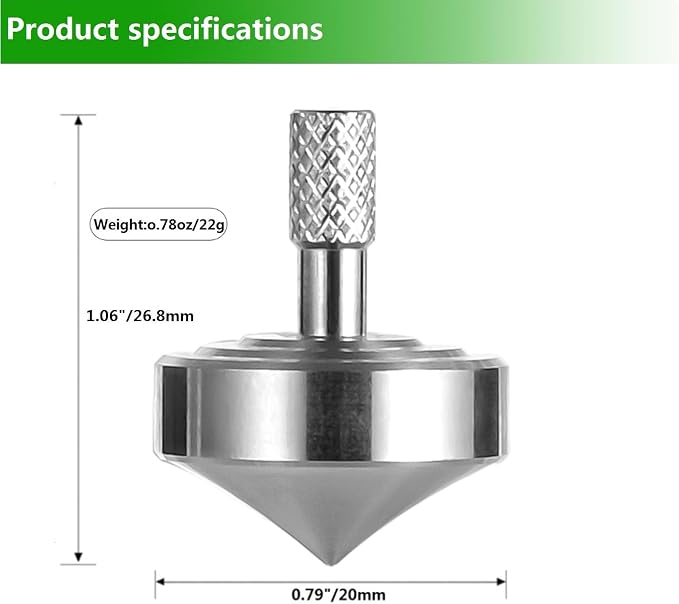 Stainless Steel Spinning Top, Precision Mini Desktop Gyroscope, Kill Time Reduce Stress ADHD Toys, Perfect Balance Gyro (Style 1)