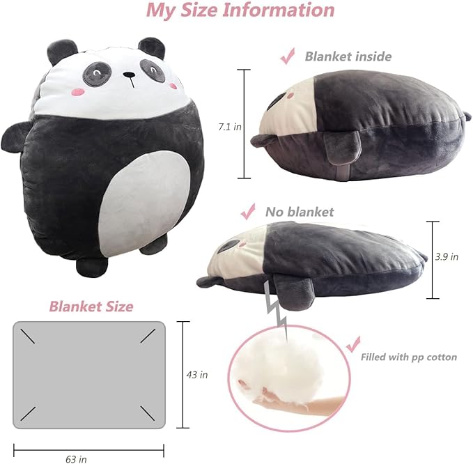 Hofun4U Penguin Stuffed Animal 16 Inch, Blanket in Cute Plush Pillow, Girls Boys Gifts for Birthday Christmas, Travel