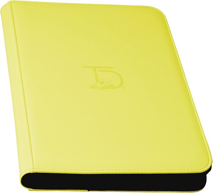 TopDeck 500 Card Ringless Zip Binder Pro - 9-Pocket Pages Side Load Sleeve TCG Storage Portfolio, Compatible with Pokemon, Yu-Gi-Oh, One Piece, MTG, Comic Trading Collectible Cards - Yellow