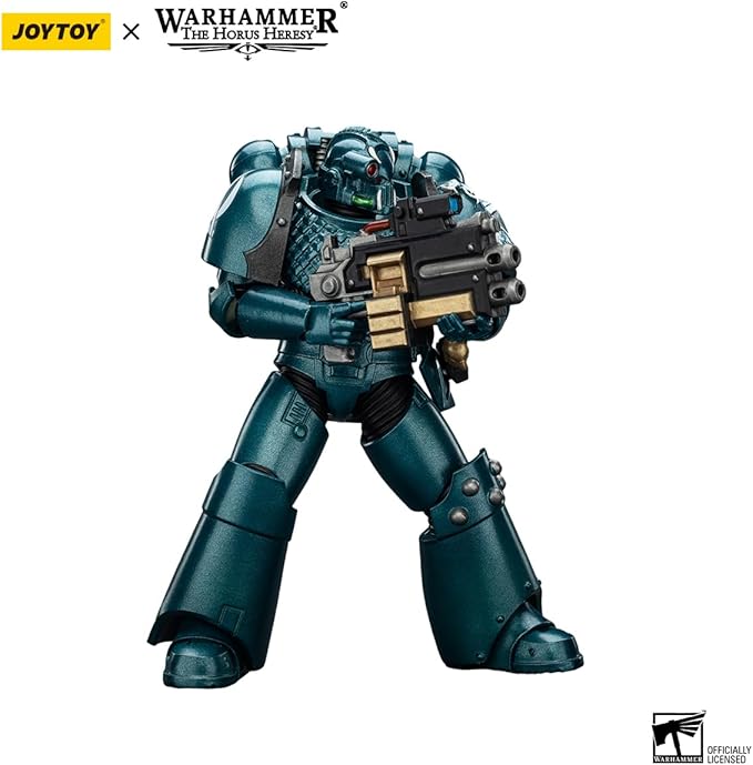 JOYTOY Warhammer The Horus Heresy Alpha Legion Headhunter with Banestrike Combi-Bolter and Power Dagger - 1:18 Scale 4.72in Action Figure Mecha Joy Toy Collection Model