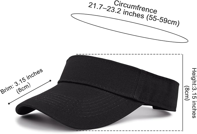American Trends Sun Visor Hat for Women, Lightweight Quick-Dry Sport Visor | Adjustable fit, Ideal for Golf Tennis & Outdoor Sports, Sweat-Wicking Fabric, Ponytail-Friendly, Wide Brim for Sun Protection