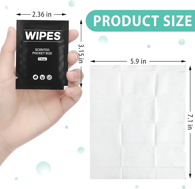 400 Pcs Butt Wet Wipes for Women Individually Wrapped Wipes for Women Man Travel Hand Face Body Cleaning Adults Bathroom Toilet Daily Use(Black)