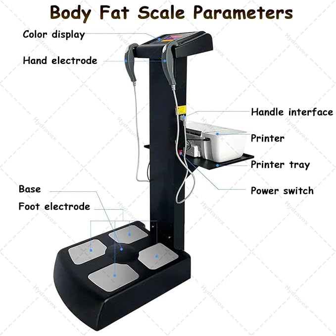 Body Composition Analyzer with Printer, HD Touch Ultrasonic Balance for BMI Measurement in Pharmacy and Hospital Settings