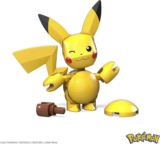 Mega Construx Pokemon Pikachu Construction Set, Building Toys for Kids (GVK60)