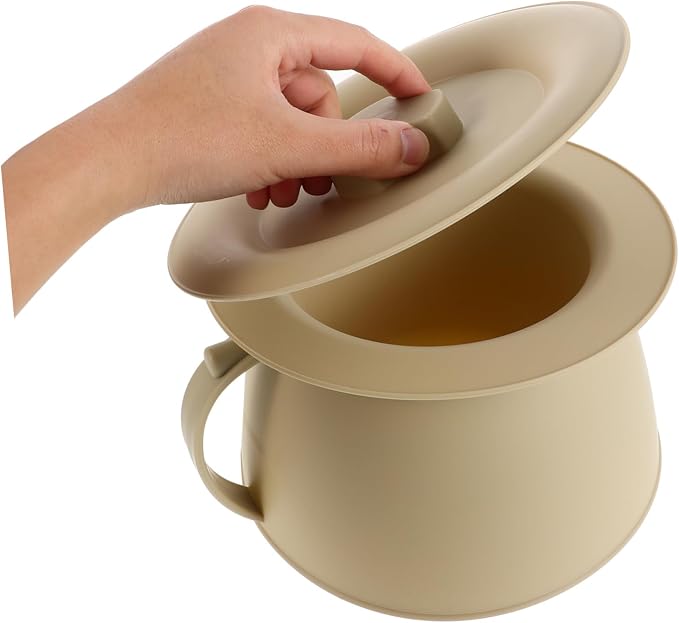 Thickened Plastic Spittoon Lid Bedside Commode Bucket for Elderly Boys and Girls Urinal Potties Portable Bedpan Emergency Travel