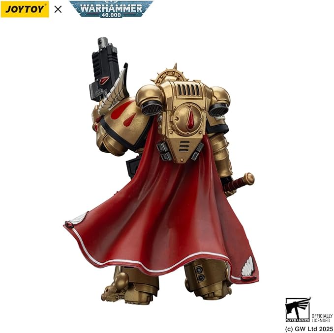 JOYTOY Warhammer 40K Blood Angels Captain with Heavy Bolt Pistol & Power Sword 1:18 Scale Action Figure Mecha Joy Toy Collection Model 4.92in