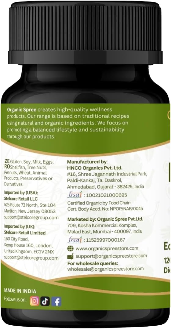 Bhringraj 120 Tablets | Eclipta Alba (Bhringraj) | USDA Organic Certified | Ayurvedic Hair Care* | Organic and Natural 120tab - Pack of 3