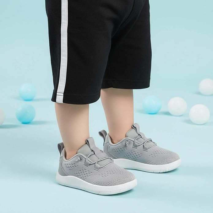 MORENDL Wide Toddler Shoes Baby Walking Shoes Girls Boys Zero Drop Minimalist Sneakers Slip On Tennis Shoe Breathable Naturally Flexible