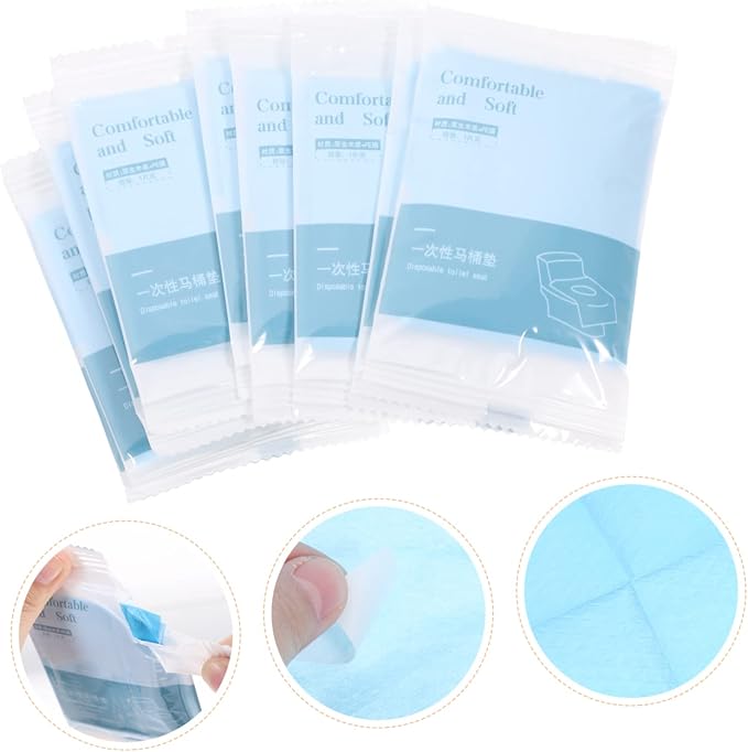 MAGICLULU 10Pcs Disposable Toilet Seat Covers for Public Restrooms Airplane Travel Easy to Use Potty Training Safe for Adults