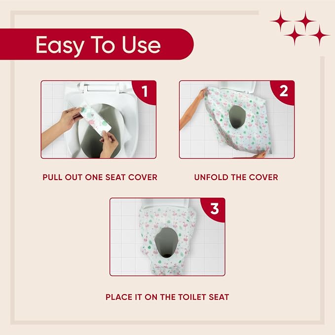 Disposable Toilet Seat Covers (Pack of 20) - XLarge Travel Toilet Seat Covers for Adults and Potty Training, Premium Toilet Seat Liners for Public Restrooms