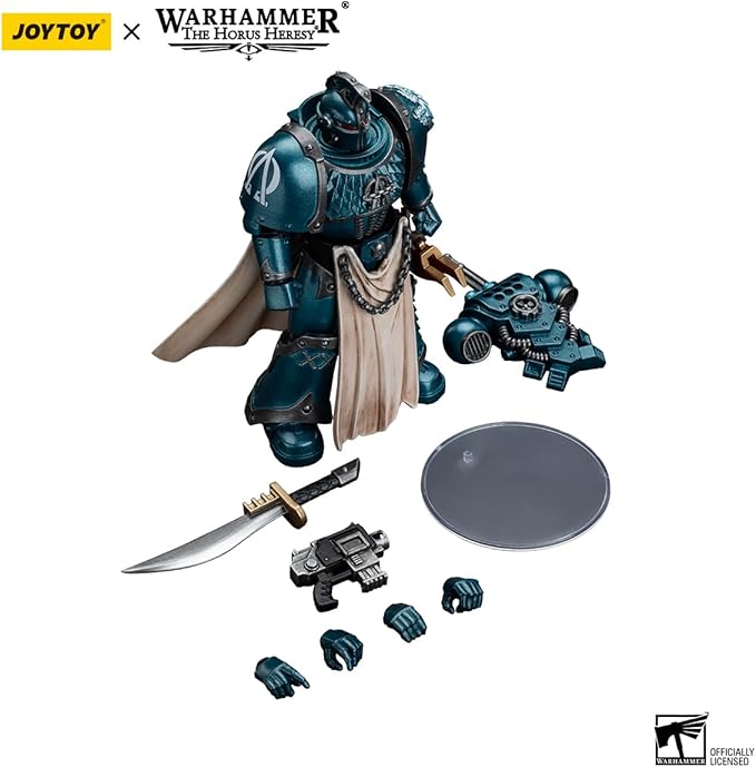 JOYTOY Warhammer The Horus Heresy Alpha Legion Legion Praetor with Power Sword - 1:18 Scale 4.96in Action Figure Mecha Joy Toy Collection Model