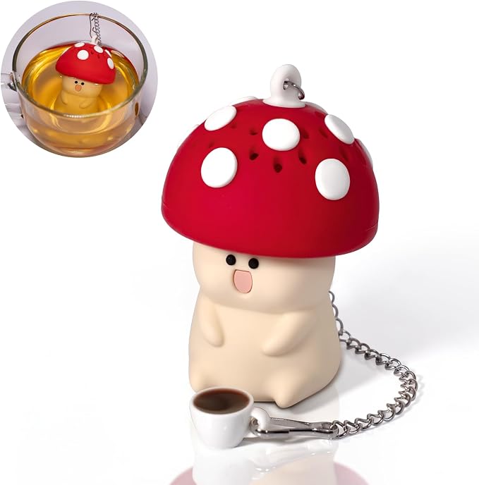 Mushroom Tea Infuser Loose Leaf Tea Strainer Cute Kitchen Accessories