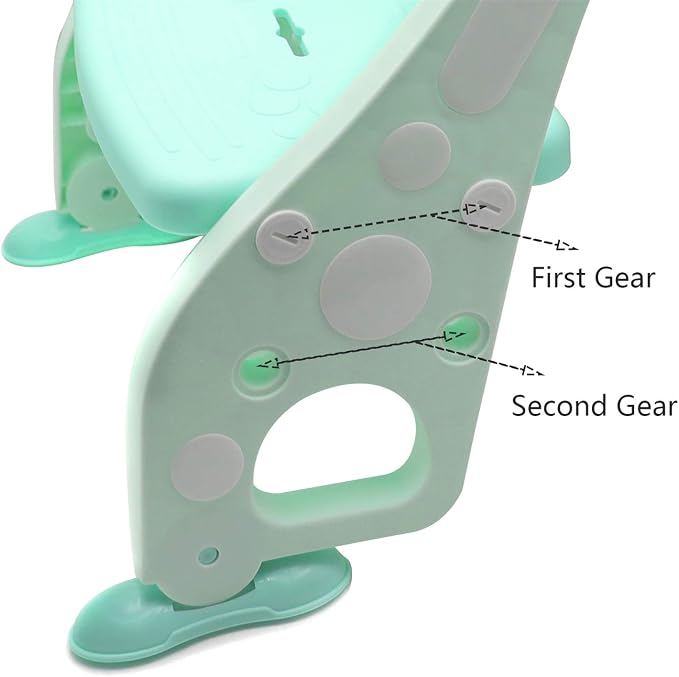SMT- Giffgaff Potty Training Toilet Ladder Seat With Upgraded Cushion Step Stool Ladder Toilet Chair/Toilet Trainer for Baby Toddler Kids Children In Blue [P/N: ET-BABY001-GREEN STEP]