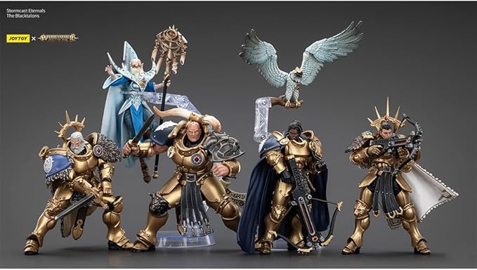 JOYTOY Warhammer 1/18 Action Figure Age of Sigmar Stormcast Eternals The Blacktalons 5Pack Mecha Joy Toy Collection Model