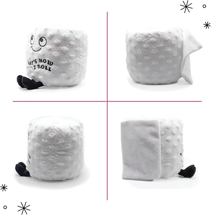 Toilet Roll Plushie - That's How I Roll Silly Toilet Paper Plush, Cute & Sassy Plush Toy for Gifting
