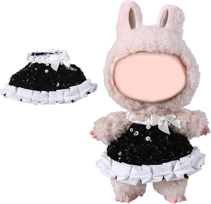 Coolcandy 17cm Doll Clothes, Fashionable Dolls Outfit with Accessories Suit, Stylish Adorable Dolls Clothes Set, Soft Fabric, Detailed Stitching(Doll Not Included)