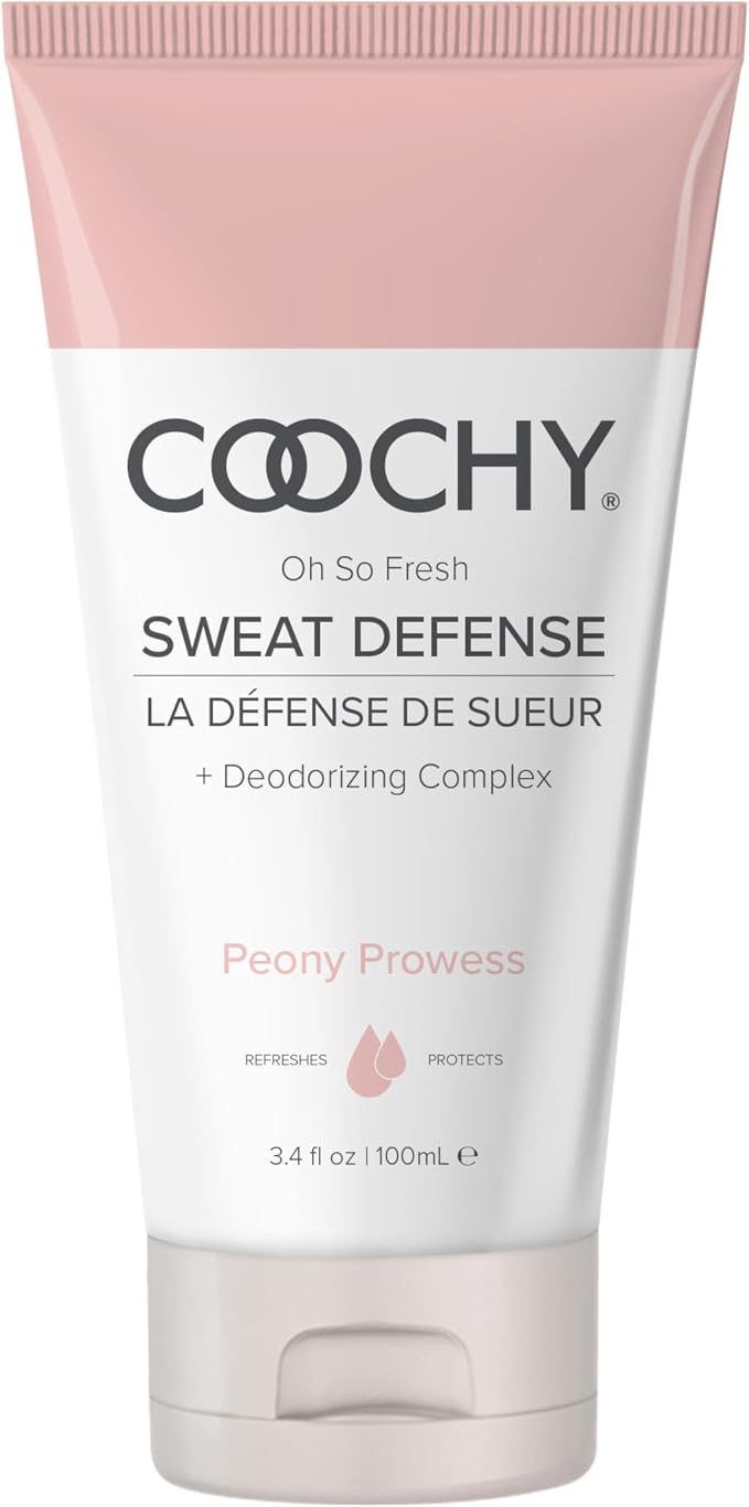 Coochy Sweat Defense Intimate Protection Lotion | Calming Feminine Care Cream Deodorizer | Peony Prowess, 3.4 oz