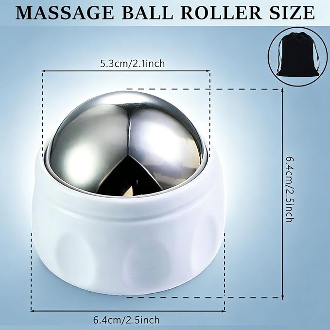 Massage Ice Roller Ball - Roller for Muscles Deep Tissue - Cold Therapy - Plantar Fasciitis Roller, Tight and Sore Muscles Relief, for Neck, Shoulders, Back, Calves & Feet, Sports Relaxations Gift