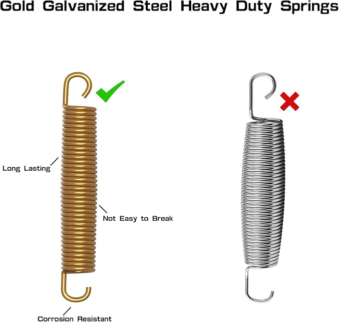 ACWARM HOME 20pcs Trampoline Springs 5.5/6.5 Inch Heavy Duty Galvanized Steel High Tensile Replacement Kit with T-Hook,Trampoline Accessories