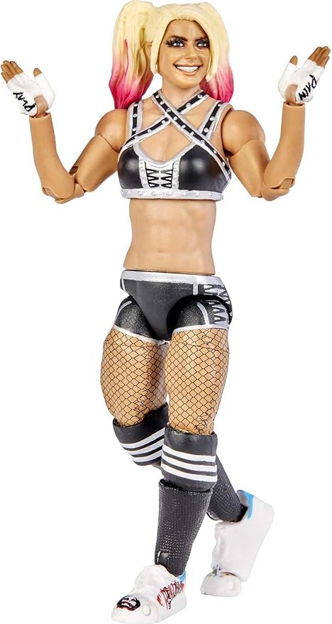 Mattel WWE Ultimate Edition Action Figure & Accessories Set, Alexa Bliss 6-inch Collectible with 30 Articulation Points, Swappable Pieces & Entrance Gear
